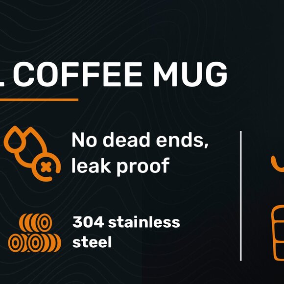 Double Wall Stainless Steel Coffee Mug with Silicone Cover - Picture 4 of 9